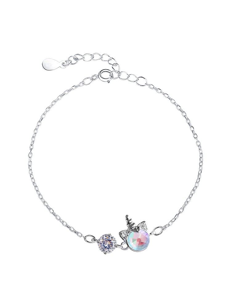 Söt Unicorn Berlockarmband För Womens I Sterling Silver