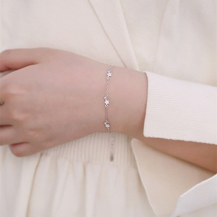 Söta Stjärnor Berlockarmband För Womens I Sterling Silver