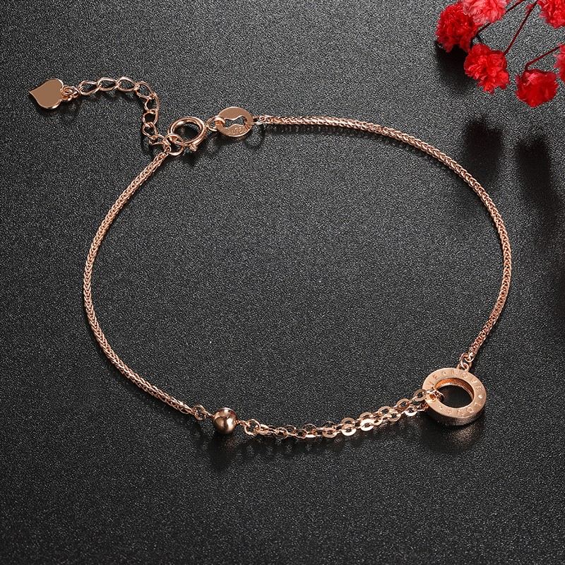 Unika Rose Love Charm Armband För Dam I 18K Guld