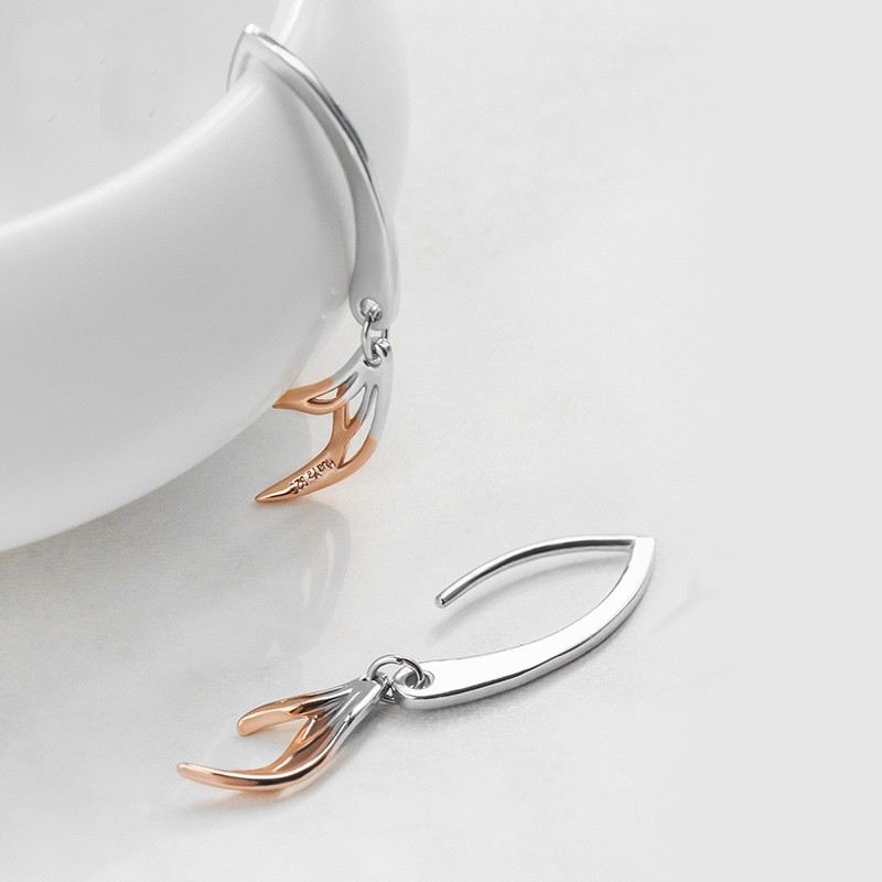 Koi Fish S925 Sterling Silver Ett Par Örhängen För Flickor Tonåringar Pojkar Studenter Dam