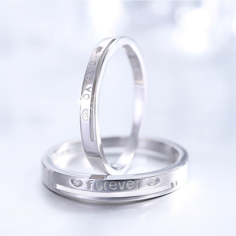 925 Silver Enkel Mode "Forever Love" Parringar