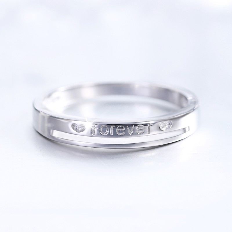 925 Silver Enkel Mode "Forever Love" Parringar