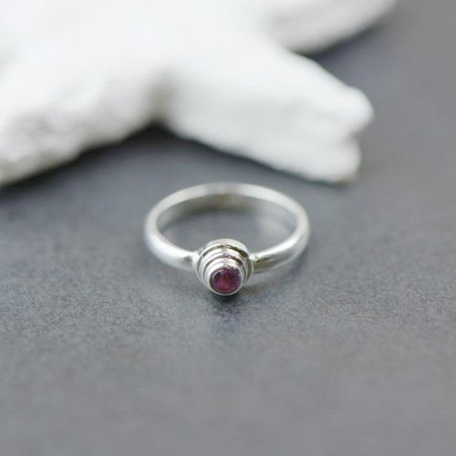 Avancerat Mode 925 Sterling Silver Inlagt Naturlig Turmalinring