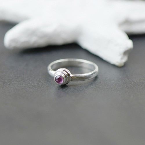 Avancerat Mode 925 Sterling Silver Inlagt Naturlig Turmalinring