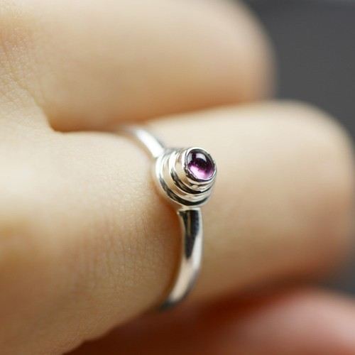 Avancerat Mode 925 Sterling Silver Inlagt Naturlig Turmalinring