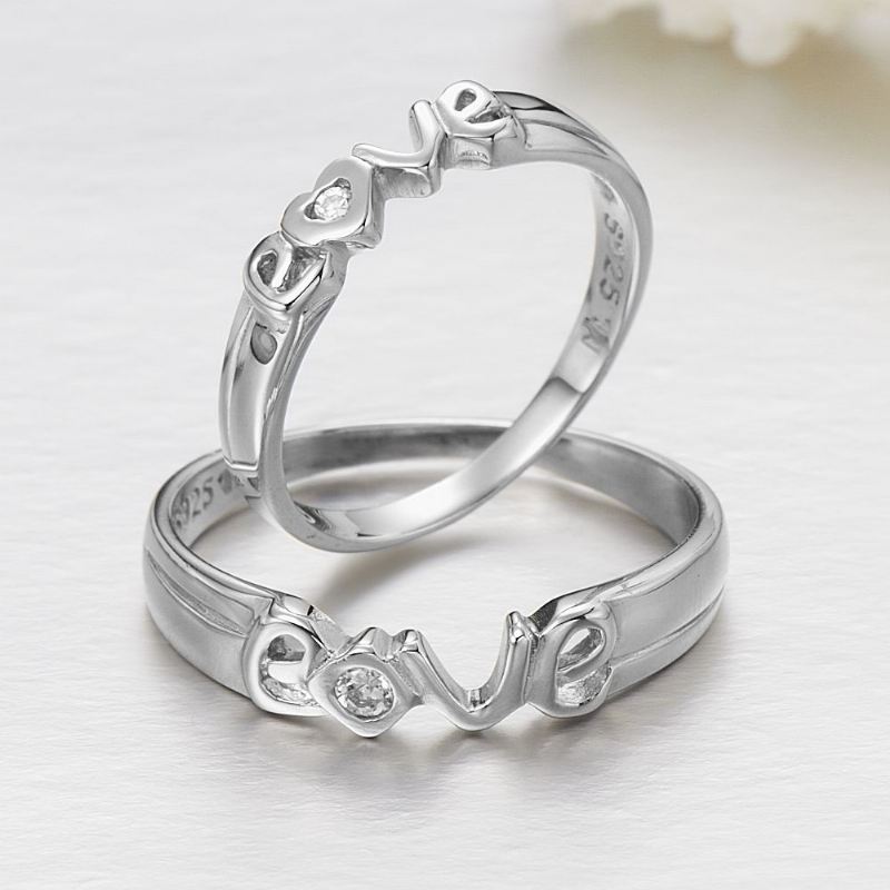 Boutique Ny Het Försäljning S925 Silver "Forever Love" Parringar