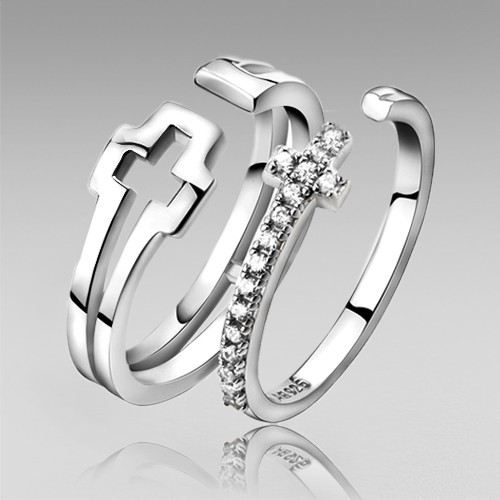 Cross Style 925 Sterling Silver Justerbara Parringar