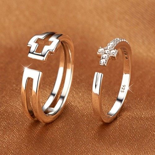 Cross Style 925 Sterling Silver Justerbara Parringar