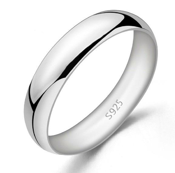 Enkel Och Elegant 925 Sterling Silver Herr / Dam Löfte Ring