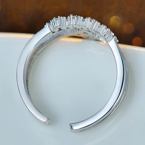 Enkel Och Elegant Estetisk Personlighet 925 Silver Kronring