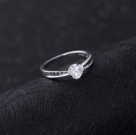 Europeiska Avancerade Mikroinsatser Super Flash CZ 925 Sterlingsilver Vigselring