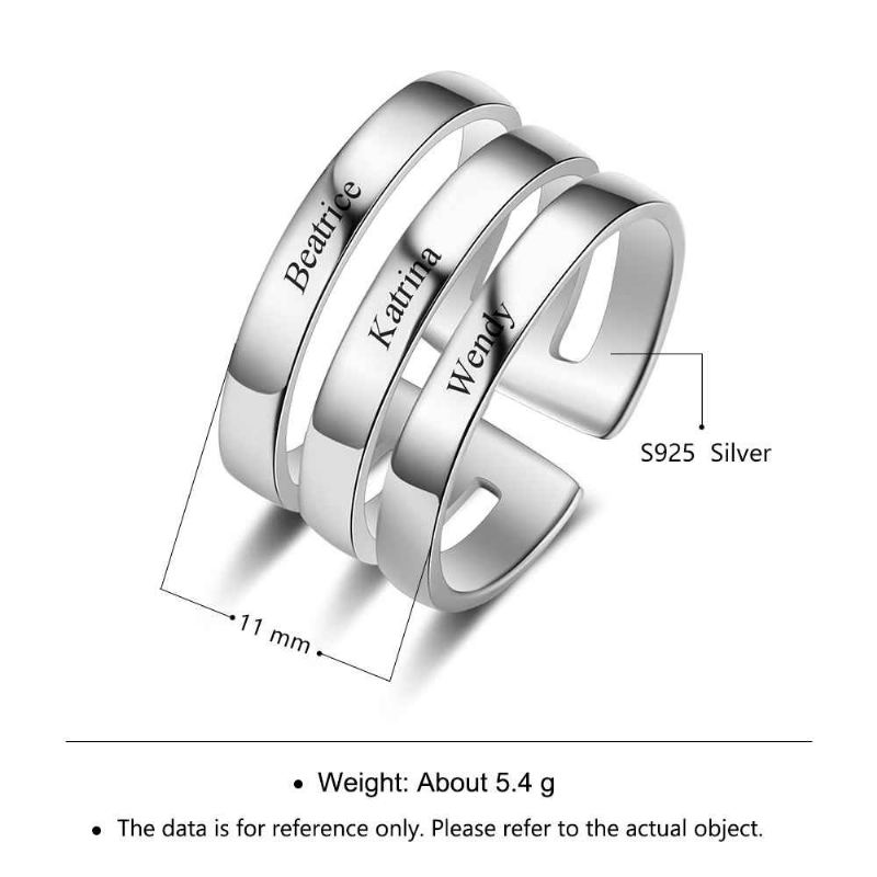 Födelsestensringar Mammoringar 925 Sterling Silver Personlig Födelsestensfamilj Kubisk Zirkoniumring Mors Daggåva