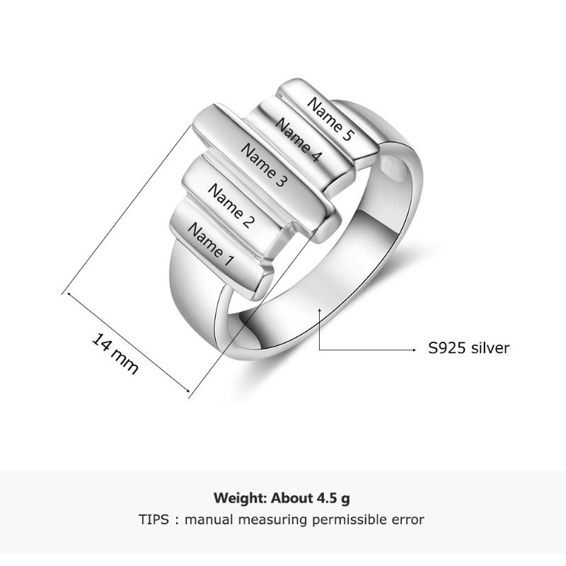 Födelsestensringar Mammoringar 925 Sterlingsilver Personlig Födelsestensfamilj Kubisk Zirkoniumring Mors Daggåva