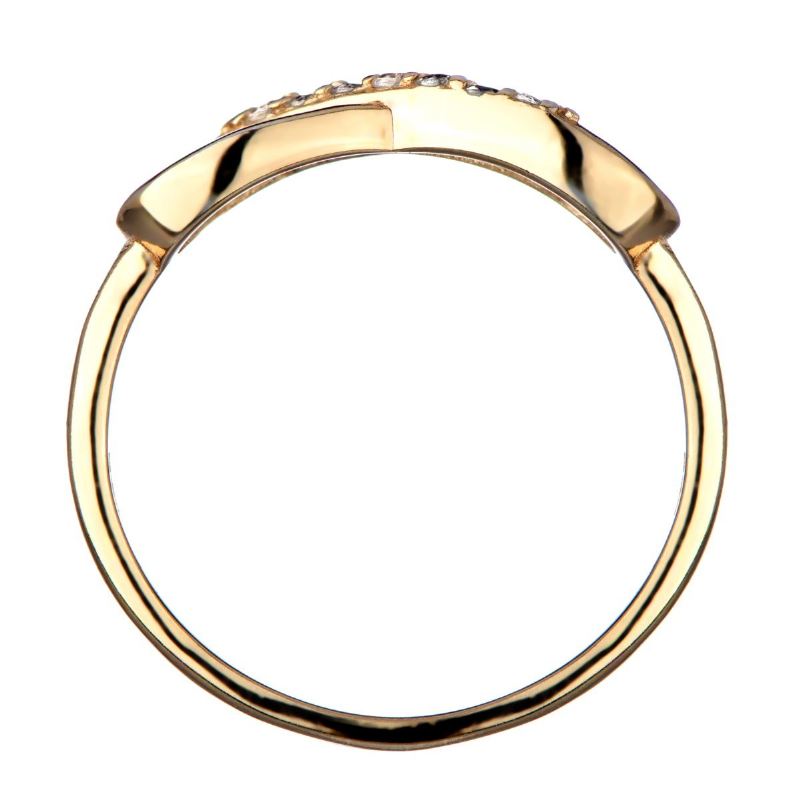 Guld Sten CZ Infinity Ring