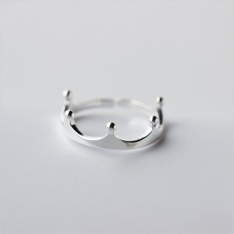 Härlig Fräsch Litterär Temperament 925 Silver Kronring