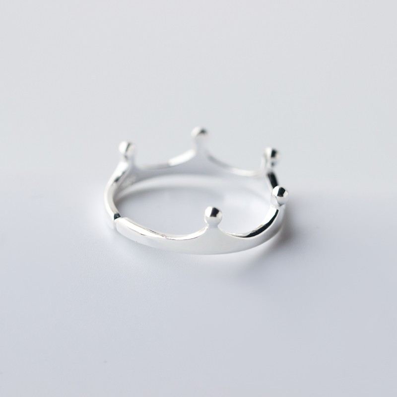 Härlig Fräsch Litterär Temperament 925 Silver Kronring