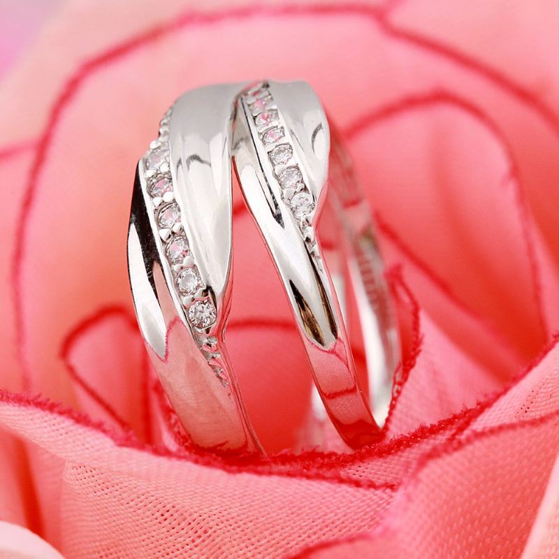 Koreansk Mode Personlighet "Forever Love" 925 Silver Parringar