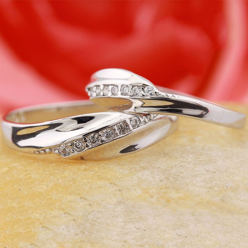 Koreansk Mode Personlighet "Forever Love" 925 Silver Parringar