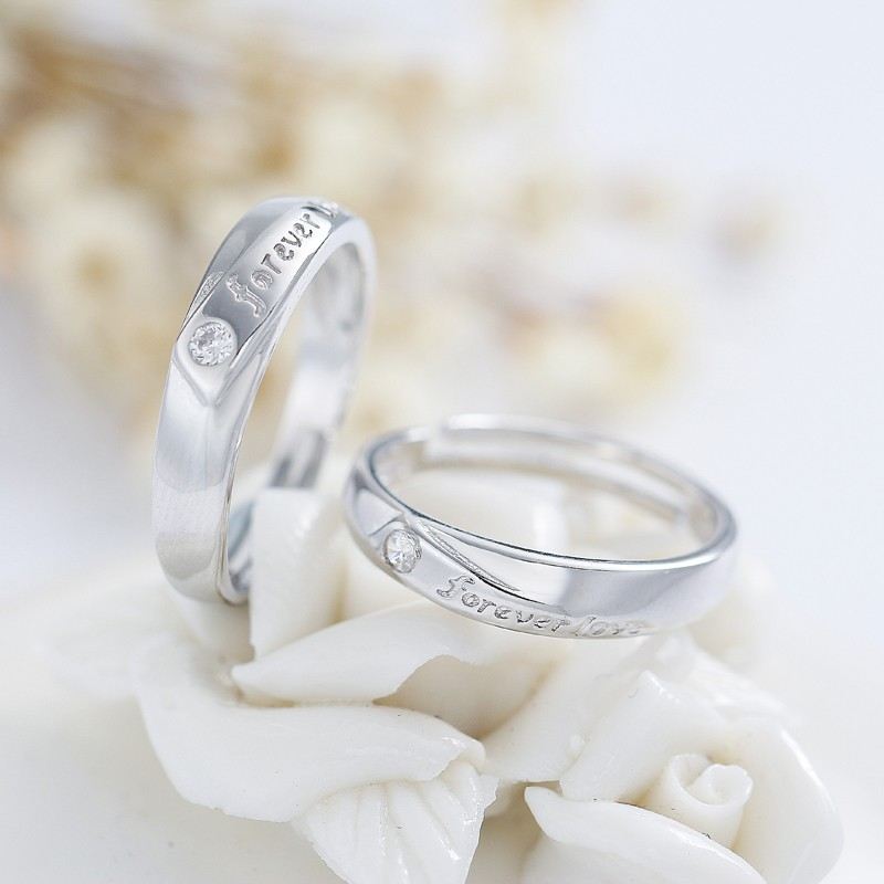 "Love You" 925 Sterling Silver Inlagda CZ Parringar