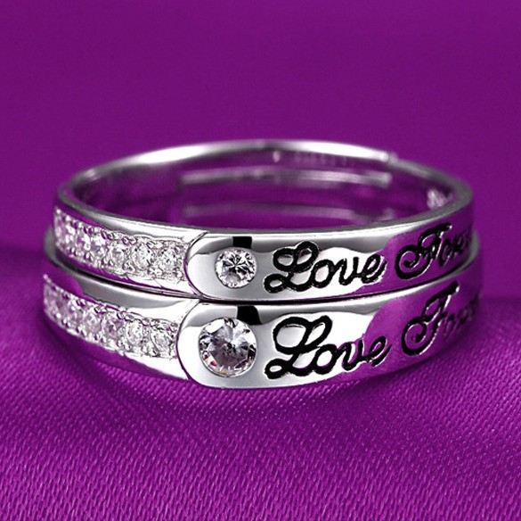 "Love You" Öppningsbokstäver S925 Silverparringar