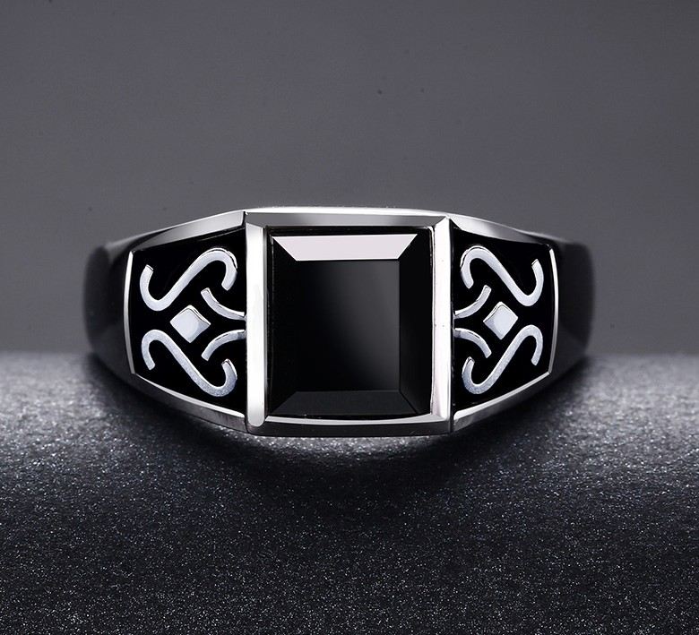 Obsidian Mystisk Totem S925 Sterling Silver Herrring