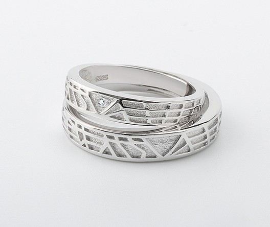 Originalårsringdesign S925 Sterling Silverälskare Justerbara Ringar