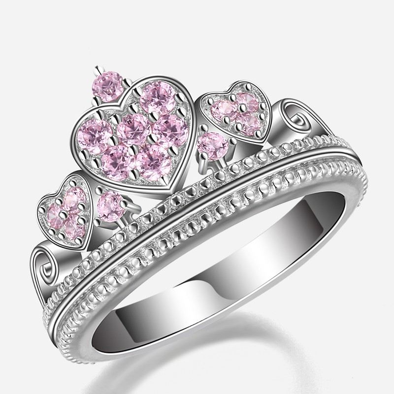 Originaldesignat Hjärta Element Rosa CZ 925 Sterling Silverring