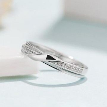 Perfekt S925 Sterling Silver Justerbar Löfte Ring