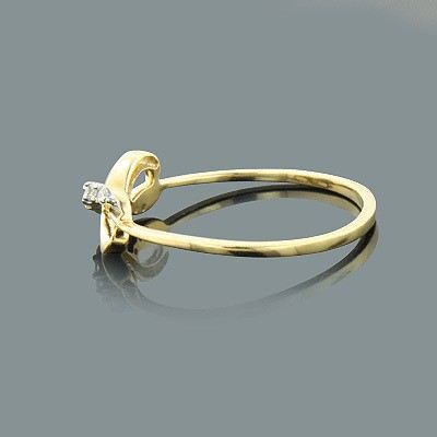 Tunna Damer Diamant Infinity Ring 10K Guld Smycken