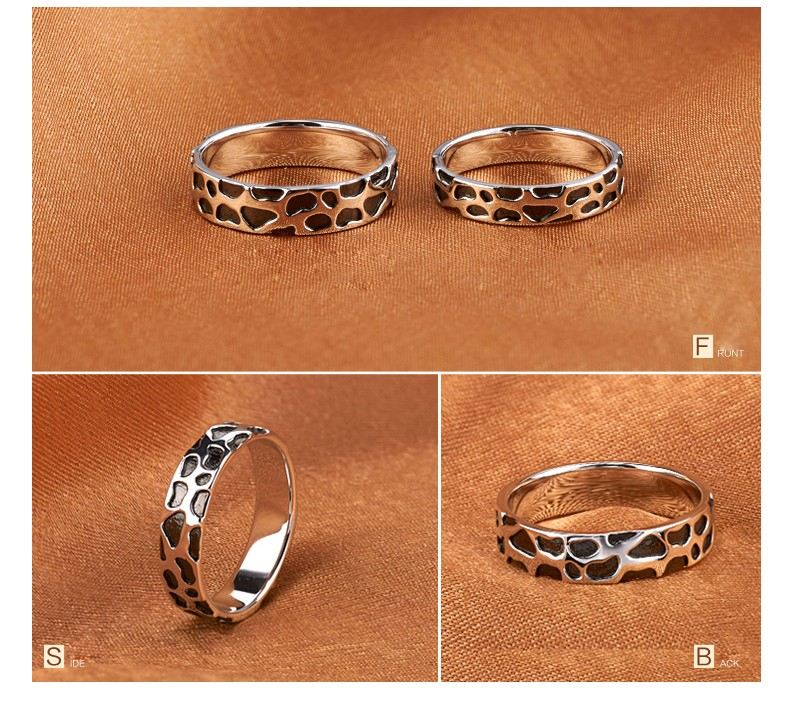 Vild Leopardmönster 18K Svart Guldpläterad 925 Sterling Silver Älskare Parringar