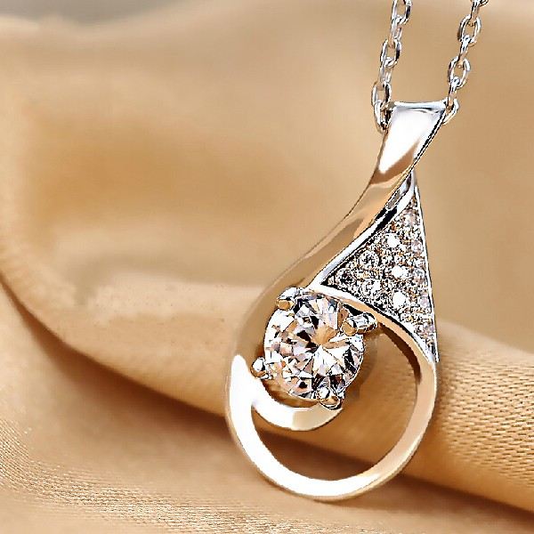 Evigt Hjärta 925 Sterling Silver Hänge Med Cubic Zirconia