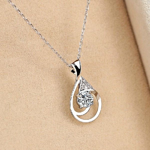 Evigt Hjärta 925 Sterling Silver Hänge Med Cubic Zirconia