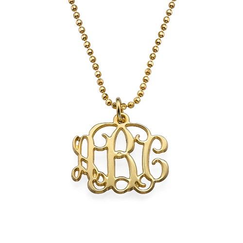 Litet Monogramhalsband I 18K Guldplätering