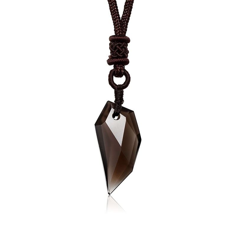 New Obsidian Spike Amulet Hänge Älskare Halsband