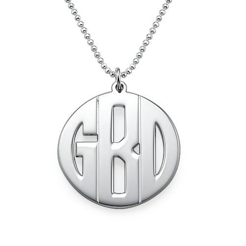 Personifierat Halsband Med Monogram I Sterling Silver