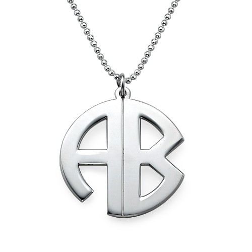 Personifierat Halsband Med Monogram I Sterling Silver