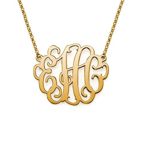 Xl Monogram Hänge I 18K Guldplätering