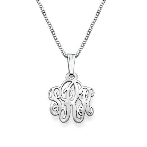 Xs Silver Monogram Halsband